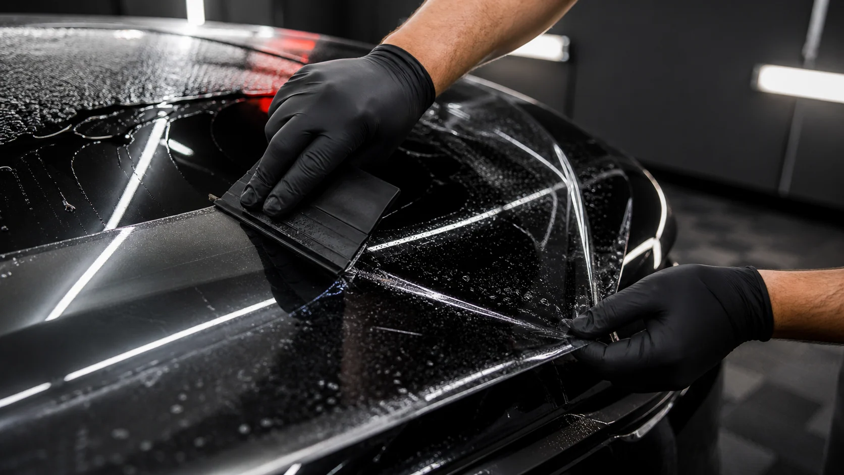Aplicação técnica de película de proteção de pintura